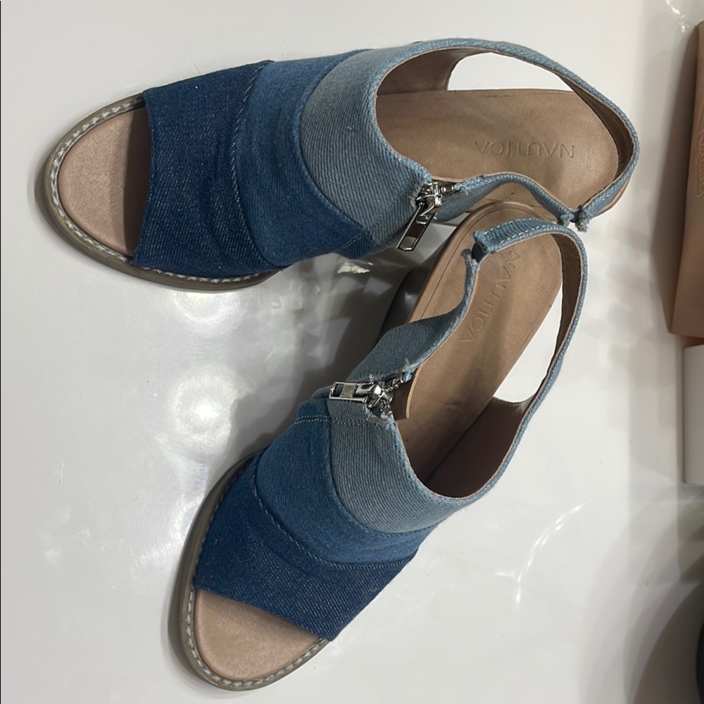 Nautica Blue Slip-On Sandals with Cushioned Footbed